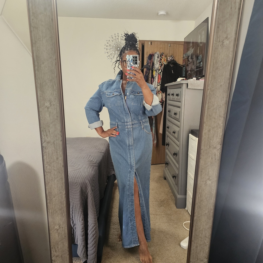 Univeral Thread Long Denim Dress